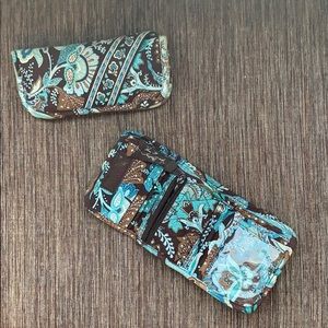Java Blue Vera Bradley Glasses case and wallet